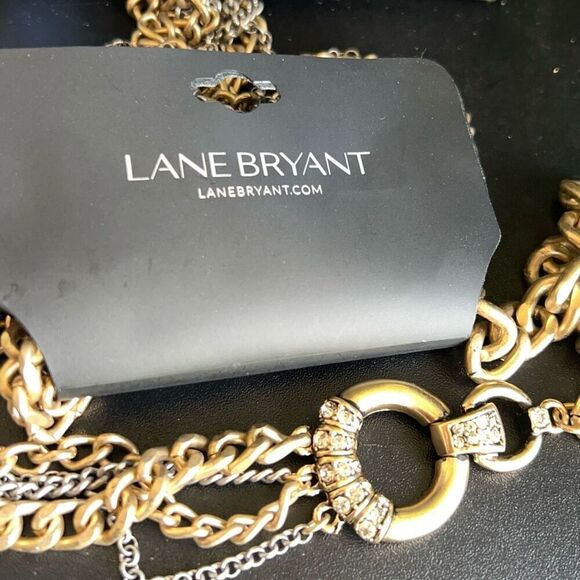 Lane Bryant Gold Chain Statement Necklace - Picture 2 of 8